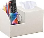 PU Leather Tissue Box Cover with Storage